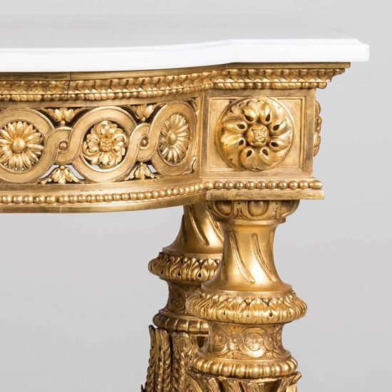 A Finely Carved Console Table In the Louis XVI Manner